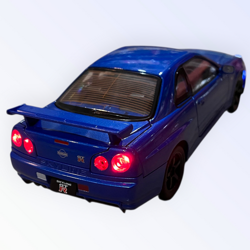 NISSAN GTR R34 SKYLINE 1:22 SCALE DIE CAST METAL CAR